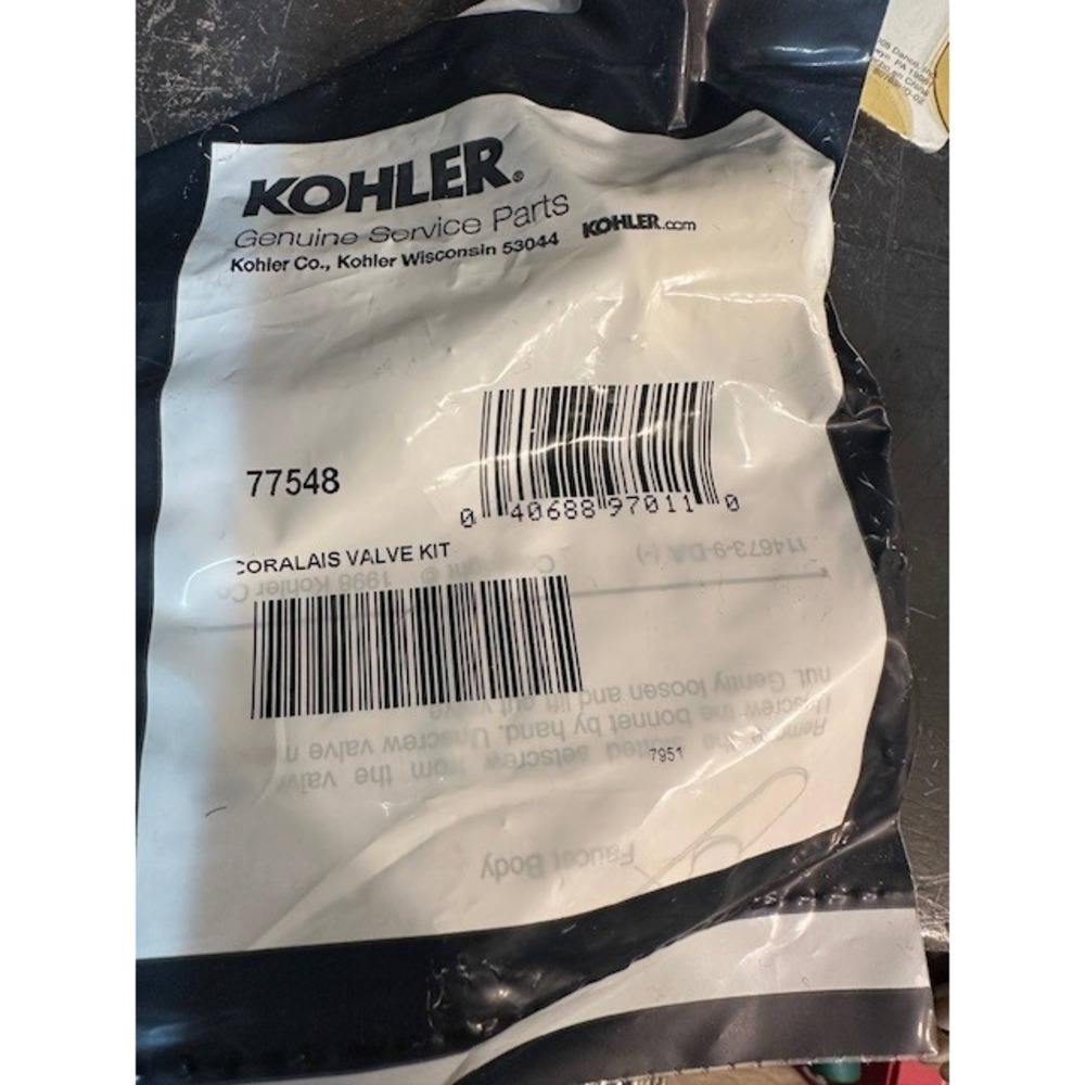 Kohler Genuine Service Partsβ 77548 Coralais Valve Kit for Faucets OEM New